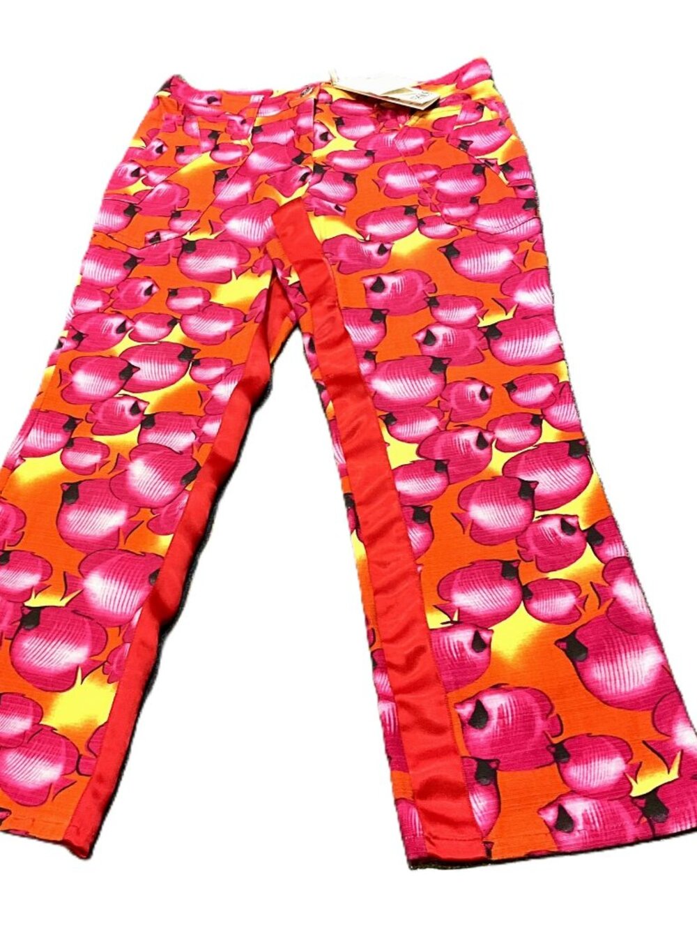 Versus Versace Fish Print Capri Cotton Pants IT 40/US 26 Italy